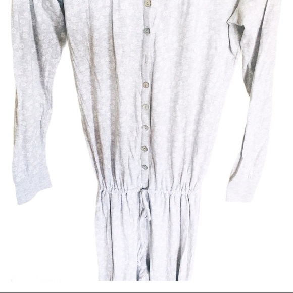 MARKS & SPENCER Floral Onesie/Pyjamas With Long Sleeves Grey Size 6 (UK 10) - Picture 4 of 8
